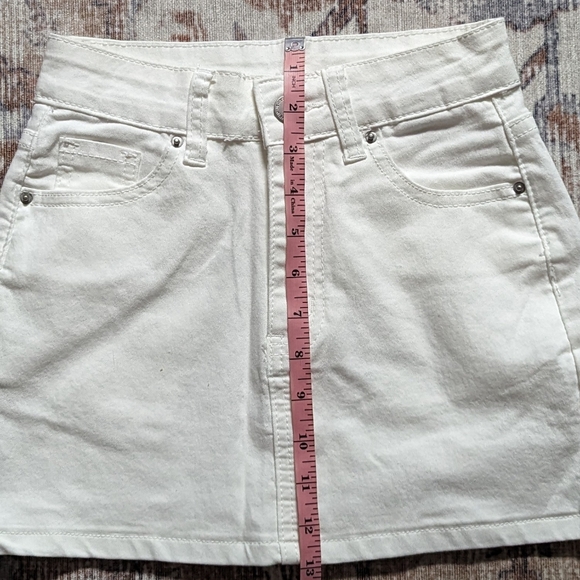 PETITE High Waist Bodycon Denim Skirt - Picture 6 of 6